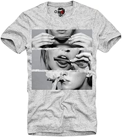 E1Syndicate T-Shirt DOPE Blunt Joint PIN UP Bong Weed Ganja Supreme Grey