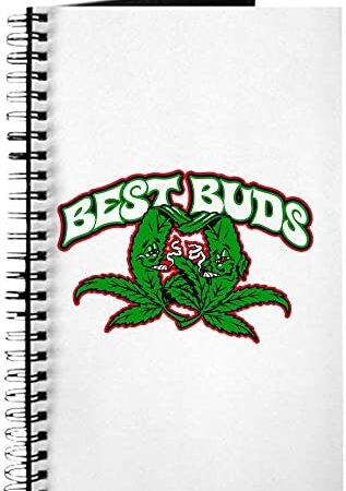 Journal (Diary) with Marijuana Best Buds on Cover White