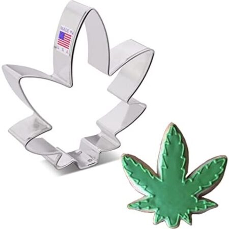 Marijuana Weed Pot Leaf Cookie Cutter 4" - Made in USA by Ann Clark Cookie Cutters