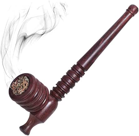 White Leaf Classic Vintage Tobacco Pipe wooden smoking pipe (6 Inch Long) With Removable Pipe Give It The Unique Touch Of Smoke Durable Hard Wood Material Handmade Classic Retro Sailor Pipe